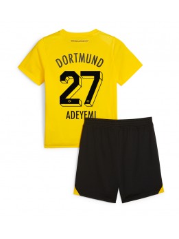 Billige Borussia Dortmund Karim Adeyemi #27 Hjemmedraktsett Barn 2023-24 Kortermet (+ Korte bukser)